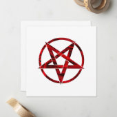 Red Devil Pentagram Mitteilungskarte (Vorderseite/Rückseite Beispiel)