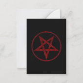 Red Devil Pentagram Mitteilungskarte (Vorderseite)