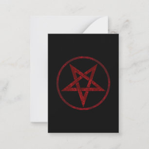 Red Devil Pentagram Mitteilungskarte