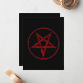 Red Devil Pentagram Mitteilungskarte (Vorderseite/Rückseite Beispiel)