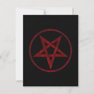 Red Devil Pentagram Mitteilungskarte