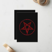 Red Devil Pentagram Mitteilungskarte (Vorderseite/Rückseite Beispiel)