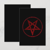 Red Devil Pentagram Mitteilungskarte (Vorne/Hinten)
