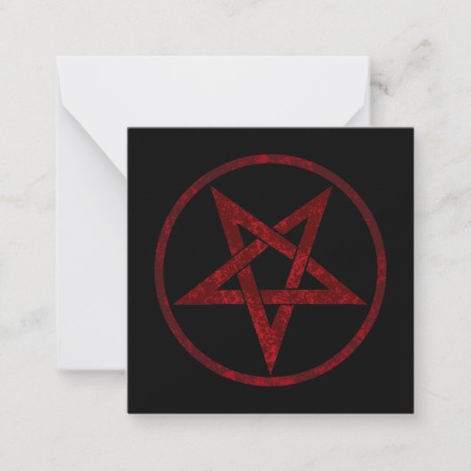 Red Devil Pentagram Mitteilungskarte (Vorderseite)