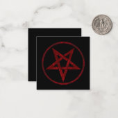 Red Devil Pentagram Mitteilungskarte (Vorderseite/Rückseite Beispiel)