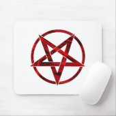 Red Devil Pentagram Mousepad (Mit Mouse)