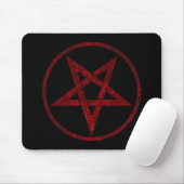 Red Devil Pentagram Mousepad (Mit Mouse)