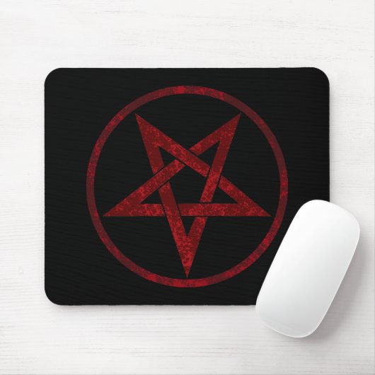 Red Devil Pentagram Mousepad (Mit Mouse)