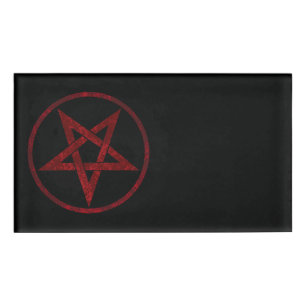 Red Devil Pentagram Namenschild