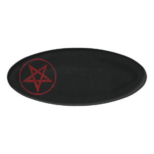 Red Devil Pentagram Namenschild