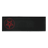 Red Devil Pentagram Namenschild (Vorderseite)