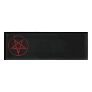 Red Devil Pentagram Namenschild