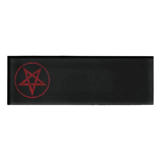 Red Devil Pentagram Namenschild (Vorderseite)