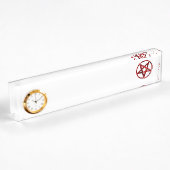Red Devil Pentagram Namensplakette