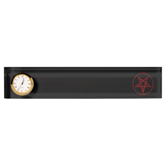 Red Devil Pentagram Namensplakette (Vorderseite)