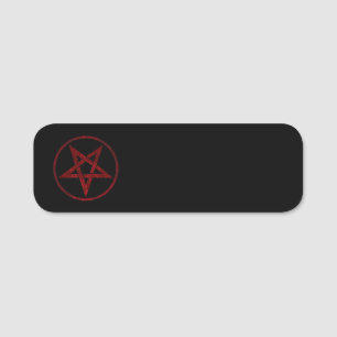 Red Devil Pentagram Namensschild
