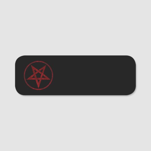 Red Devil Pentagram Namensschild (Vorderseite)