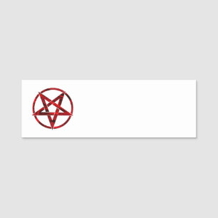 Red Devil Pentagram Namensschild