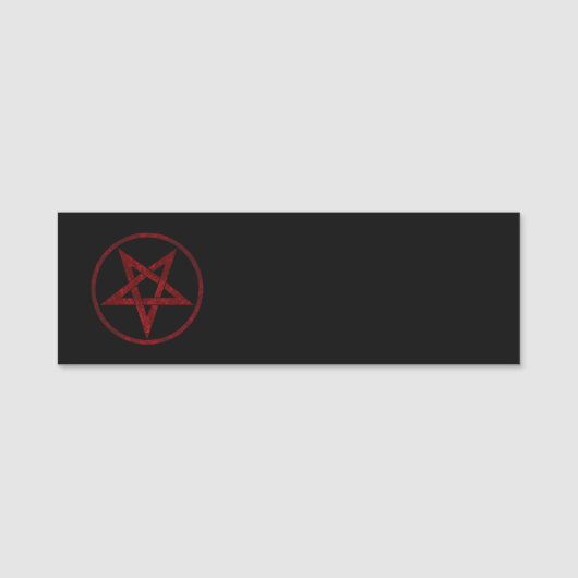 Red Devil Pentagram Namensschild (Vorderseite)
