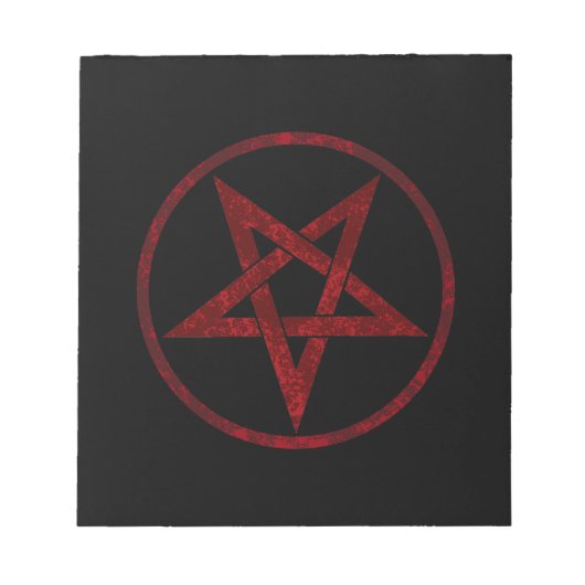 Red Devil Pentagram Notizblock (Vorderseite)