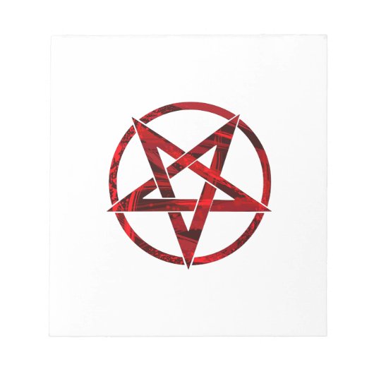 Red Devil Pentagram Notizblock (Vorderseite)