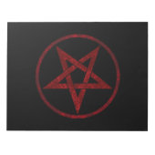 Red Devil Pentagram Notizblock (Vorderseite)