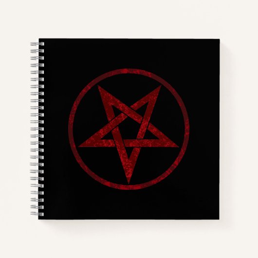 Red Devil Pentagram Notizblock (Vorderseite)