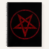 Red Devil Pentagram Notizblock (Vorderseite)