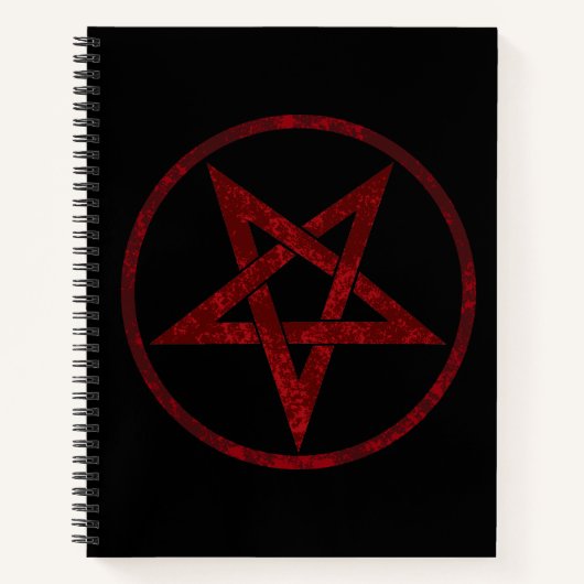 Red Devil Pentagram Notizblock (Vorderseite)