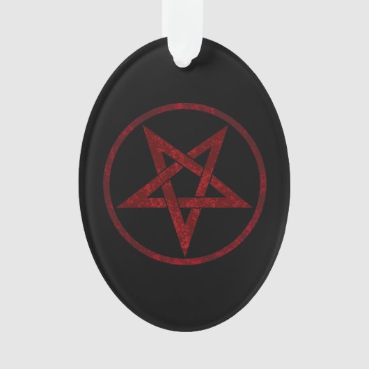 Red Devil Pentagram Ornament (Vorderseite)