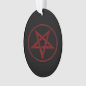 Red Devil Pentagram Ornament (Vorderseite)
