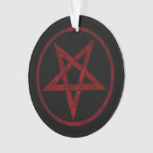 Red Devil Pentagram Ornament (Vorderseite)