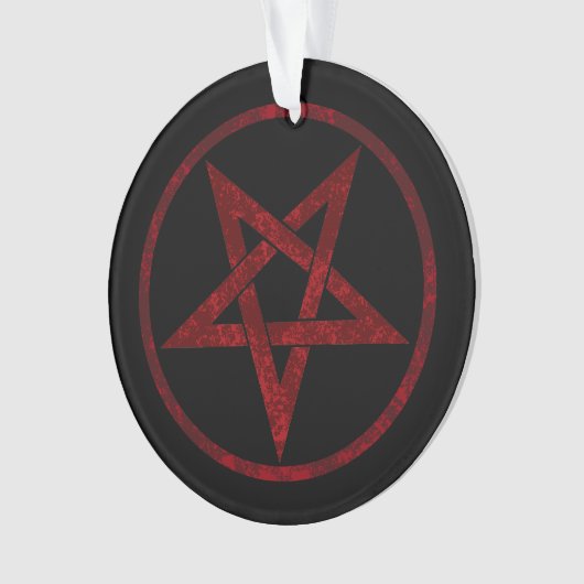 Red Devil Pentagram Ornament (Vorderseite)