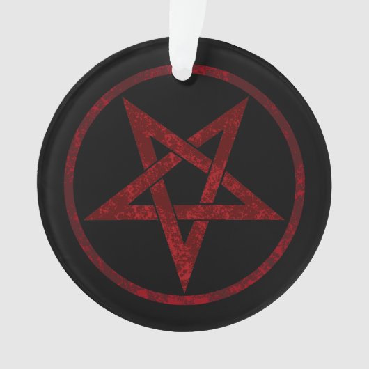 Red Devil Pentagram Ornament (Vorderseite)