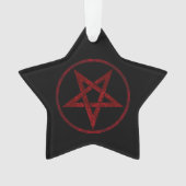 Red Devil Pentagram Ornament (Vorderseite)