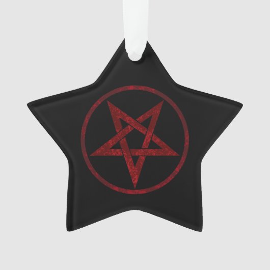 Red Devil Pentagram Ornament (Vorderseite)