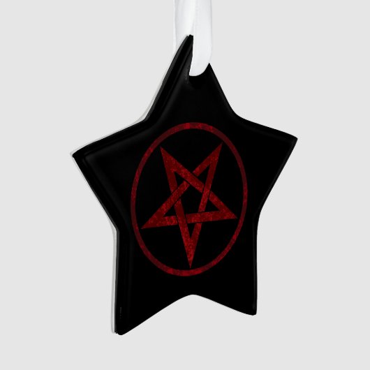 Red Devil Pentagram Ornament (Vorderseite)
