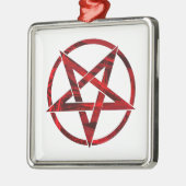 Red Devil Pentagram Ornament Aus Metall (Links)