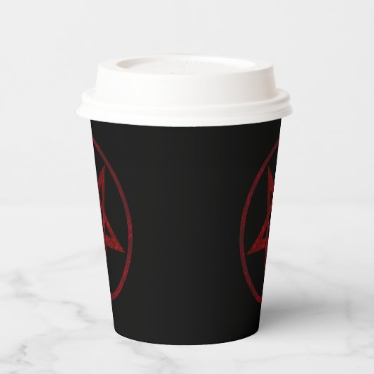 Red Devil Pentagram Pappbecher (Links)