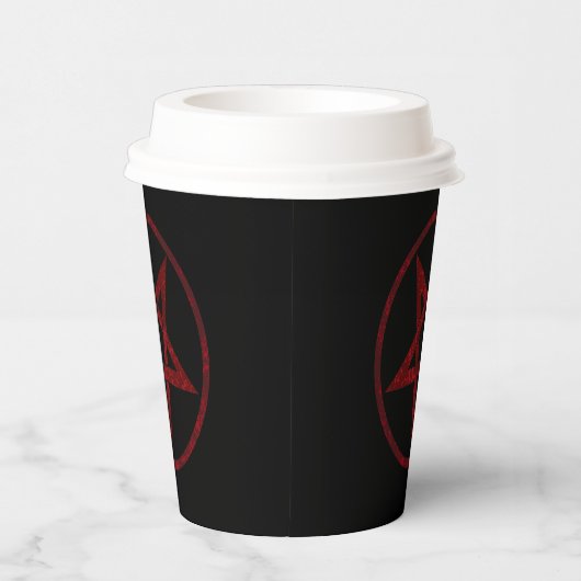 Red Devil Pentagram Pappbecher (Rechts)
