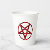 Red Devil Pentagram Pappbecher (Rückseite)