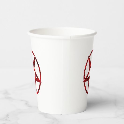 Red Devil Pentagram Pappbecher (Rechts)