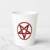 Red Devil Pentagram Pappbecher (Vorderseite)