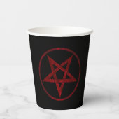 Red Devil Pentagram Pappbecher (Rückseite)