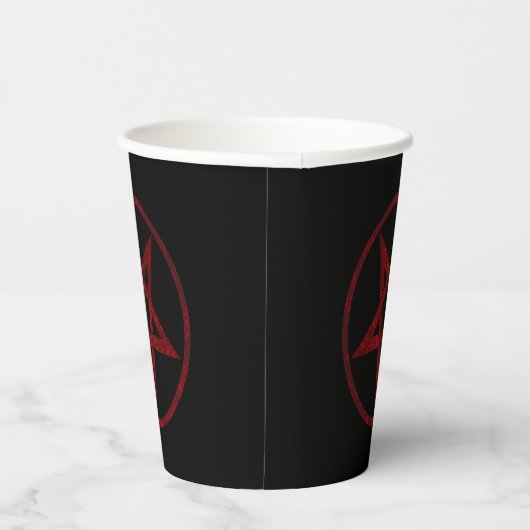 Red Devil Pentagram Pappbecher (Rechts)