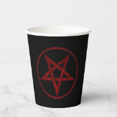 Red Devil Pentagram Pappbecher (Vorderseite)