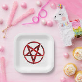 Red Devil Pentagram Pappteller (Party)