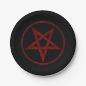 Red Devil Pentagram Pappteller (Vorderseite)
