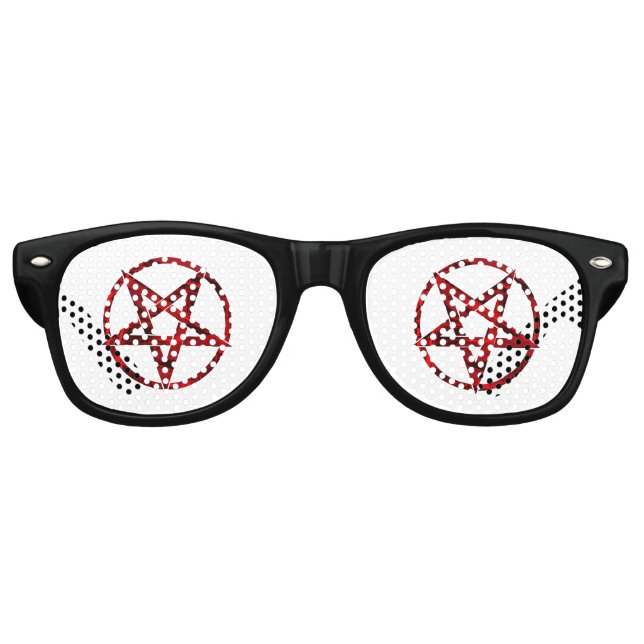 Red Devil Pentagram Partybrille (Vorderseite)