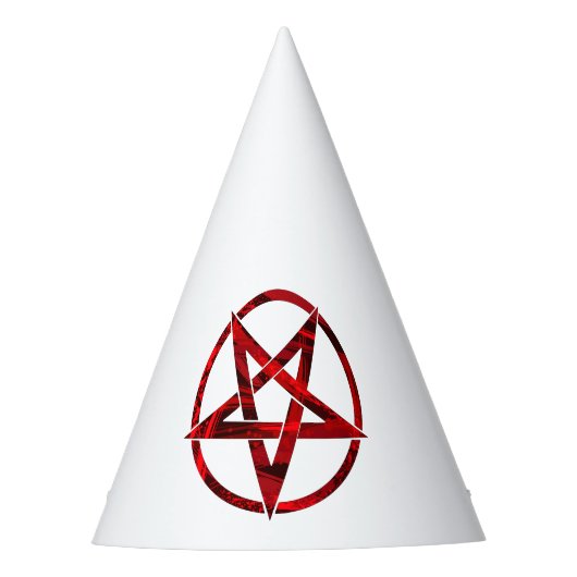 Red Devil Pentagram Partyhütchen (Vorderseite)